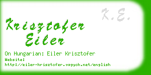 krisztofer eiler business card